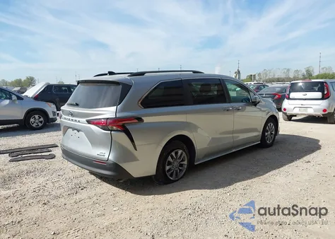 2021 Toyota Sienna Xle из США, поврежденный, VIN 5TDYRKEC2MS070447